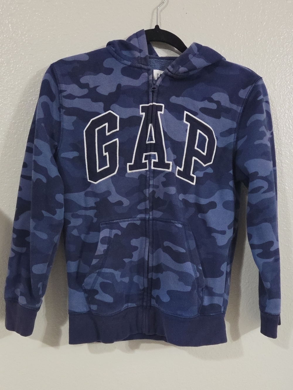 GAP Kids Blue Camo Full-Zip Hoodie